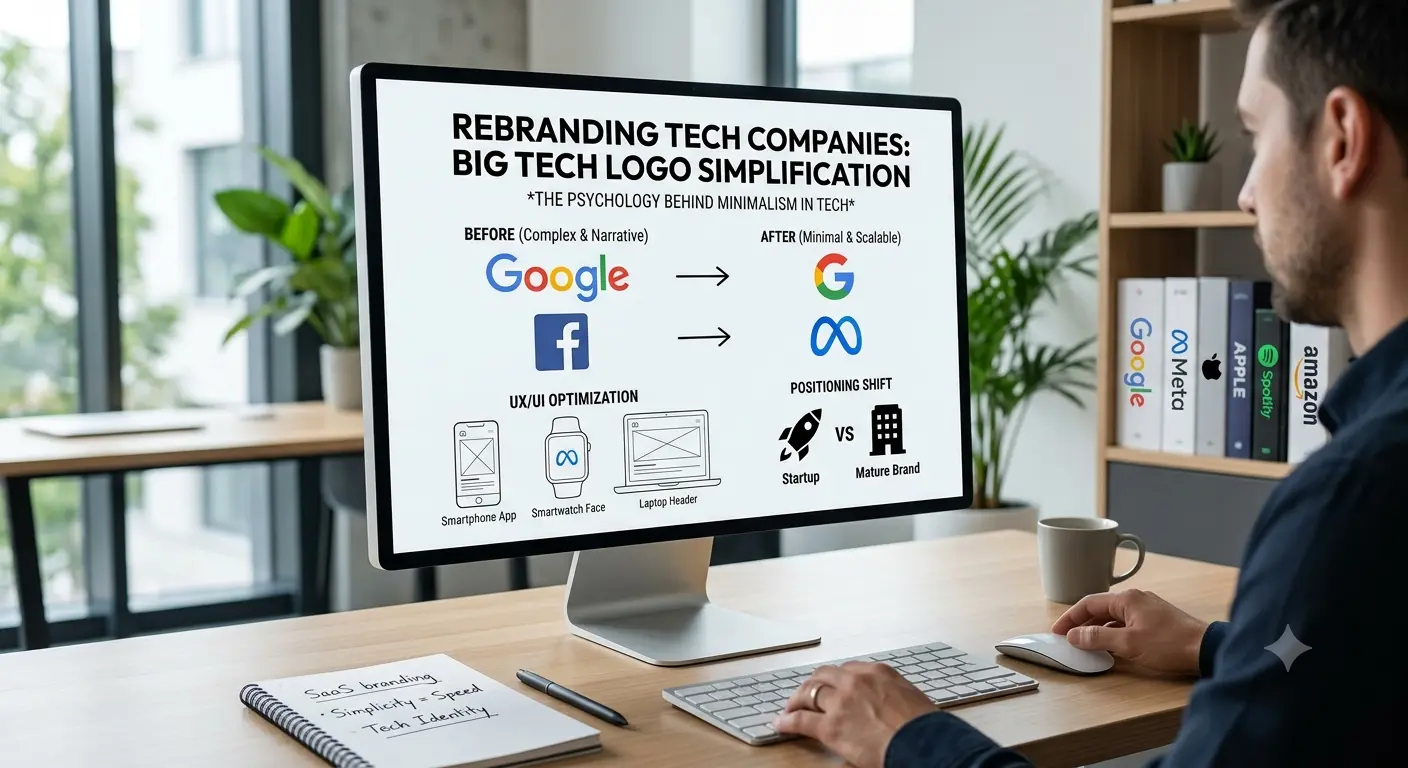 Por Que as Big Techs Estão Simplificando Suas Logos? A Psicologia Por Trás do Design Minimalista