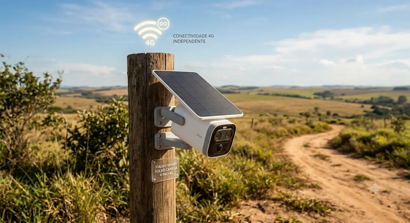 Segurança Sem Limites: Xiaomi Lança Câmera 4G Movida a Energia Solar que Dispensa Cabos e Planos de Dados