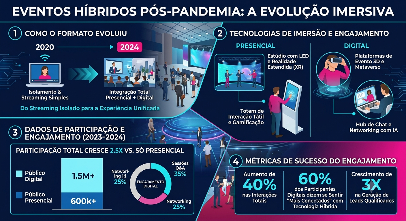 Eventos híbridos: o futuro da experiência pós-pandemia