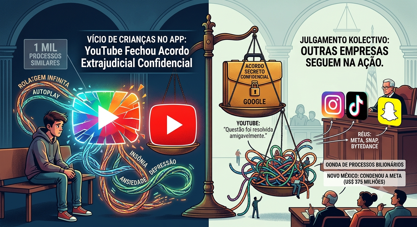 Acordo secreto do YouTube sobre vício de crianças no app esconde verdade obscura