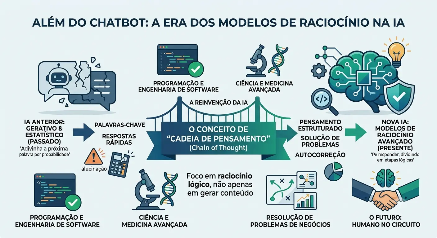Além do Chatbot: A Era dos Modelos de Raciocínio na Inteligência Artificial