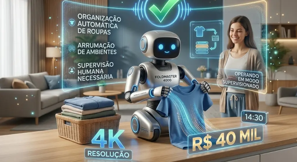 Robô de R$ 40 mil promete dobrar roupas e arrumar a casa — mas ainda precisa de humanos