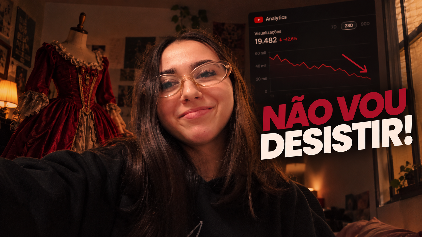 Ela tem 50 mil seguidores. Eu tenho 115 (não vou desistir).